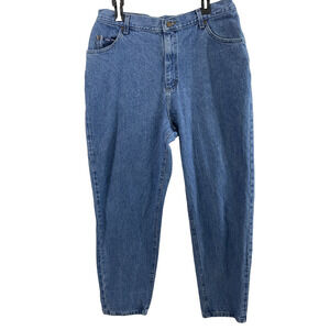 Lee Original Jeans Womens Plus Size 18 S Medium Wash‎ Denim Straight Mom Hi Rise